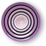 5-Piece Non-Spill Plastic Mixing Bowl Set - Reusable Nesting Kitchen Bowls with Concave Inner Lip and Non-Slip Base - Ideal for Baking, Prepping, Cooking and Serving - Dusty Plum - Image 3