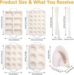 7 Pcs Silicone Baking Pan Set with 4 Molds (Loaf, Muffin, Mini Muffin, Round), Spatula, Dual-head Pastry Brush Oven Mitts Nonstick for Cupcakes Brownies Bread, Confetti Design - Image 4
