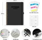 Workout Journal, Fitness Journal for Women & Men, A5 Workout Log Exercise, Fitness Trackers Plan Week With Goals, Calendar, Loss Weight Diet Training, Progress, Gym & Home Workouts (Black) - Image 6