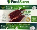 FoodSaver Special Value Vacuum Seal Combo Pack 1-8"Roll; 4-11"Rolls; 36 Pre-Cut Bags - Image 5