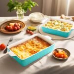 Casserole Dishes for Oven, Ceramic Baking Dishes, Lasagna Pan with Handles, Porcelain Baking Pan Deep, Bakeware for Baking, Cooking, Wedding Gift, Set of 3 (11.6" x 7.8", Aquamarine) - Image 6