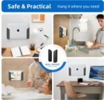 ELETIUO Wall & Under Desk Laptop Mount Holder with Adhesive & Screws in,1.02"/ 26 mm Thick,Anti-Scratch Pads,Universal for MacBooks,Surface,Keyboards,Tablets,Switch &More - Image 7