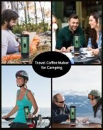 Portable Electric Espresso Machine, Travel Coffee Maker Brewer Compatible with Ground Coffee & NS Capsules (Green with LCD Screen) - Image 5