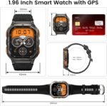 KOSPET Tank M3 Ultra Smart Watch with GPS, 50M Waterproof, Compass, Altitude, Air Pressure, 480mAh Extra Large Battery, Full Stainless Steel, Bluetooth Call, AMOLED Always-on Display - Image 6