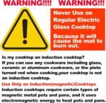 Thermochromic Silicone Induction Cooktop Protect Mat, Two pcs 9.5 inch Silicone mat for Induction Cooktop,Induction Cooktop protective cover - Image 3