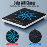Thermochromic Silicone Induction Cooktop Protect Mat, Two pcs 9.5 inch Silicone mat for Induction Cooktop,Induction Cooktop protective cover - Image 4
