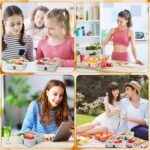 6 Pack Snack Containers, 4 Compartment Snack Box Containers Bento Box, Reusable Meal Prep Lunch Containers for Adults Kids Toddler, Divided Food Containers for Travel Work School - Image 6