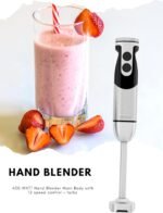 MEGAWISE new Hand Blender Series Only one Hand Blender,no attachments,12-Speed,Includes Powerful Blender Stick- Easy to Clean and Perfect for Smoothies, and More (black) - Image 3