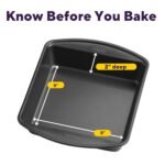 Wilton Gold Non-Stick 8 x 8 Inch Square Brownie Cake Pan, Stainless Steel Bakeware, Made without PFAS, Packaging May Vary - Image 3