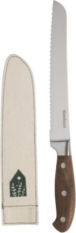 Bloomhouse 8 Inch German Steel Bread Knife W/Walnut Wood Forged Handle - Image 5