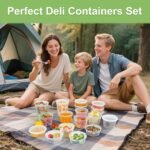 40 Sets (80-Piece) Deli Containers with Lids 32 oz, Leak-Proof & BPA Free Airtight Takeout Plastic Food Storage Containers for Soup, Freezer/Microwave/Dishwasher Safe - Image 7