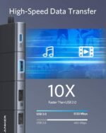 Anker USB C Hub, 11-in-1 Docking Station with 4K@60Hz HDMI and DP, 85W Power Delivery, USB-C&3 USB-A Data Ports, 1 Gbps Ethernet, 3.5mm Audio, microSD and SD Card Reader - Image 5