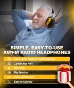 ZOHAN EM042 AM/FM Radio Headphone with Digital Display,Ear Protection Noise Reduction Safety Ear Muffs,Ultra Comfortable Hearing Protector for Lawn Mowing and Landscaping - Yellow - Image 4