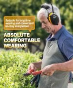 ZOHAN EM042 AM/FM Radio Headphone with Digital Display,Ear Protection Noise Reduction Safety Ear Muffs,Ultra Comfortable Hearing Protector for Lawn Mowing and Landscaping - Yellow - Image 5