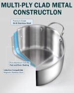 Cooks Standard Stainless Steel Pots and Pans Set, Multi-Ply Clad Cookware Set 6 Piece, Kitchen Induction Cooking Set, Silver - Image 5