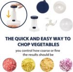 Rorence 3 in 1 Stainless Steel Pump Salad Spinner Food Chopper Set: Large Collapsible Lettuce Spinner, Chopper for Vegetable Slicer and Dicer, 5 QT Mixing Bowl with 5 Graters - Image 5