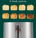Café Express Finish 2-Slice Toaster | Extra-Wide Slots, Extra Lift for Waffles, Pastries, Texas Toast & More | 4 Pre-Set Functions, 8 Shade Options | Countertop Kitchen Essentials | Matte White - Image 3