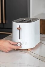 Café Express Finish 2-Slice Toaster | Extra-Wide Slots, Extra Lift for Waffles, Pastries, Texas Toast & More | 4 Pre-Set Functions, 8 Shade Options | Countertop Kitchen Essentials | Matte White - Image 4