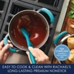 Rachael Ray Cucina Hard Porcelain Enamel Nonstick Multi-Pot / Steamer Set, 3-Quart, Agave Blue - 16799 - Image 4