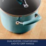 Rachael Ray Cucina Hard Porcelain Enamel Nonstick Multi-Pot / Steamer Set, 3-Quart, Agave Blue - 16799 - Image 5