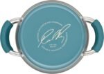 Rachael Ray Cucina Hard Porcelain Enamel Nonstick Multi-Pot / Steamer Set, 3-Quart, Agave Blue - 16799 - Image 8