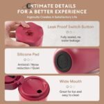 BENFUCHEN Travel Coffee Press, Vacuum Insulated Portable French Press, Stainless Steel Portable Coffee Maker/Tea Press, 12oz, Rose Red - Image 5