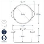 Nordic Ware Verde Ceramic Nonstick 8 Quart Stockpot with Lid - Image 4