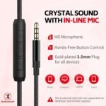 Over Ear Headphones Wired, AC01 Corded Stereo Headsets with Microphone Volume Control for Adults Teens Kids 3.5mm Jack for Chromebooks, Laptop, Computer, Tablets, Travel (Black Red) - Image 6