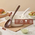 12 Inch Wooden Cooking Spoons, Extra Long Handle Wooden Spoon, Large Wood Spoon for Cooking Serving Mixing Kitchen Utensil (2 PCS) - Image 4