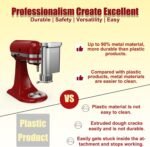 Metal Gourmet Pasta Press Attachment for KitchenAid Stand Mixer – Durable Pasta Maker Attachment with 5 Interchangeable Plates for Spaghetti, Bucatini, Fusilli, Large & Small Macaroni - Image 3