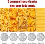 Metal Gourmet Pasta Press Attachment for KitchenAid Stand Mixer – Durable Pasta Maker Attachment with 5 Interchangeable Plates for Spaghetti, Bucatini, Fusilli, Large & Small Macaroni - Image 4