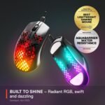 SteelSeries Aerox 3 - Holey RGB Gaming Mouse - Ultra-lightweight Water Resistant Design - 8,500 DPI TrueMove Core Optical Sensor - Onyx - Image 3