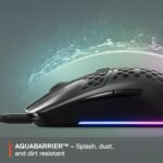 SteelSeries Aerox 3 - Holey RGB Gaming Mouse - Ultra-lightweight Water Resistant Design - 8,500 DPI TrueMove Core Optical Sensor - Onyx - Image 4