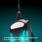 SteelSeries Aerox 3 - Holey RGB Gaming Mouse - Ultra-lightweight Water Resistant Design - 8,500 DPI TrueMove Core Optical Sensor - Onyx - Image 5