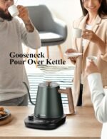 KLEAH Gooseneck Electric Kettle with Temperature Control - 0.8L Automatic Shut Off Tea & Coffee Kettle, Hot Water Boiler Pour Over Coffee Kettle, 1200W Quick Heating Keep Warm, Green - Image 6