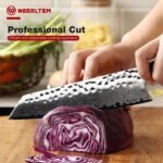 Kiritsuke Chef Knife 8 Inch, Hand-forged 67-Layer VG10 High Carbon Steel Japanese Damascus Chef Knife, Ultra Sharp Hammered Damascus Chef Knife with Octagonal Ebony Handle & Gift Box - Image 3