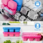Freshmage Stainless Steel Snackle Box Container, 5 Compartment Lunch Bento Box, Reusable Food Storage Snack Box for School, Work, and Travel, BPA Free and Dishwasher Safe, Pink (1 Pack) - Image 6
