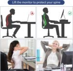 AUPSEN Computer Monitor Stands Riser，2-Tier Desk Organizers and Accessories, Office Desk Accessories Organizer with Drawers and 2 Pen Holder for Office Supplies (Pink) - Image 3