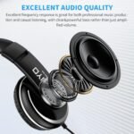 JOYO Over Ear Headphones Wired Studio Headphones with 1/4 to 3.5mm Jack for Guitar Amplifier Keyboard Recording Podcast DJ Laptop Computer (JMH-04) - Image 4