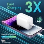 iPhone 14 13 12 11 Charger Fast Charging [MFi Certified],10FT Long Lightning Cable with 20W USB C Charger Block for iPhone 14/14 Pro Max/13/13 Pro Max/12/12 Pro Max/11/11Pro/XS/Max/XR/X,iPad,White - Image 4
