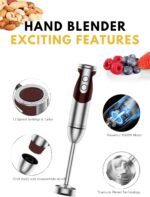 MEGAWISE new Hand Blender Series Single Hand Blender,no attachments,12-Speed,Includes Powerful Blender Stick- Easy to Clean and Perfect for Smoothies, and More (RED) - Image 6
