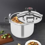 Pressure Cooker Stainless Steel,Pressure Cooker with Lid,Single Valves,Gas & Induction Compatible,Pressure Cooker Clamp On Type for Kitchen (60Kpa 42.27Qt) - Image 5
