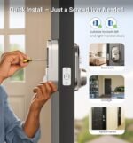 Veise Keyless Entry Door Lock, Electronic Keypad Deadbolt, Keyed Entry, Auto Lock, Anti-Peeking Password, Back Lit & Easy Installation Design, Satin Nickel - Image 9
