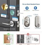 Veise Keyless Entry Door Lock, Electronic Keypad Deadbolt, Keyed Entry, Auto Lock, Anti-Peeking Password, Back Lit & Easy Installation Design, Satin Nickel - Image 10