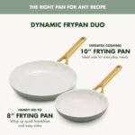 GreenPan Nonstick Reserve Pro 10” & 12” Frying Pan Set, NSF Certified Ceramic, Hard Anodized PFAS-Free Skillets, Stainless Steel Handles, Oven & Dishwasher Safe, Moss Green - Image 4