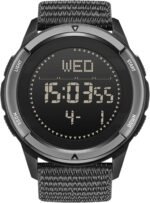 CakCity Tactical Watches for Men Military Sport Watches with Carbon Fiber Case Lightweight Waterproof Watch for Women/Men Digital Watches with Compass,Step Counte,Metronome,5ATM - Image 3