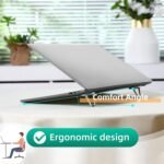 Laptop Riser Foldable Laptop Stand Portable Invisible Laptop Cooling Pad Laptop feet Suitable for 12-20 Inches Laptop Ergonomic Zinc Alloy Laptop Mini Stand Leg (Silver-2pcs) - Image 3