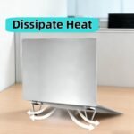 Laptop Riser Foldable Laptop Stand Portable Invisible Laptop Cooling Pad Laptop feet Suitable for 12-20 Inches Laptop Ergonomic Zinc Alloy Laptop Mini Stand Leg (Silver-2pcs) - Image 5
