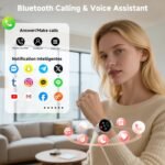 Smart Watches for Women Men 1.27" HD Fitness Tracker with Heart Rate/Sleep/Step/SpO2 Monitor, IP68 Waterproof Watch for Android iOS (Off White) - Image 4