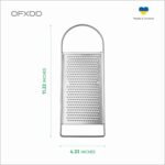 Fine Grater for Kitchen - Flat Grater Stainless Steel - Shredder Kitchen with Handle - Food Grater for Cheese, Fruits, Vegetables - Image 3